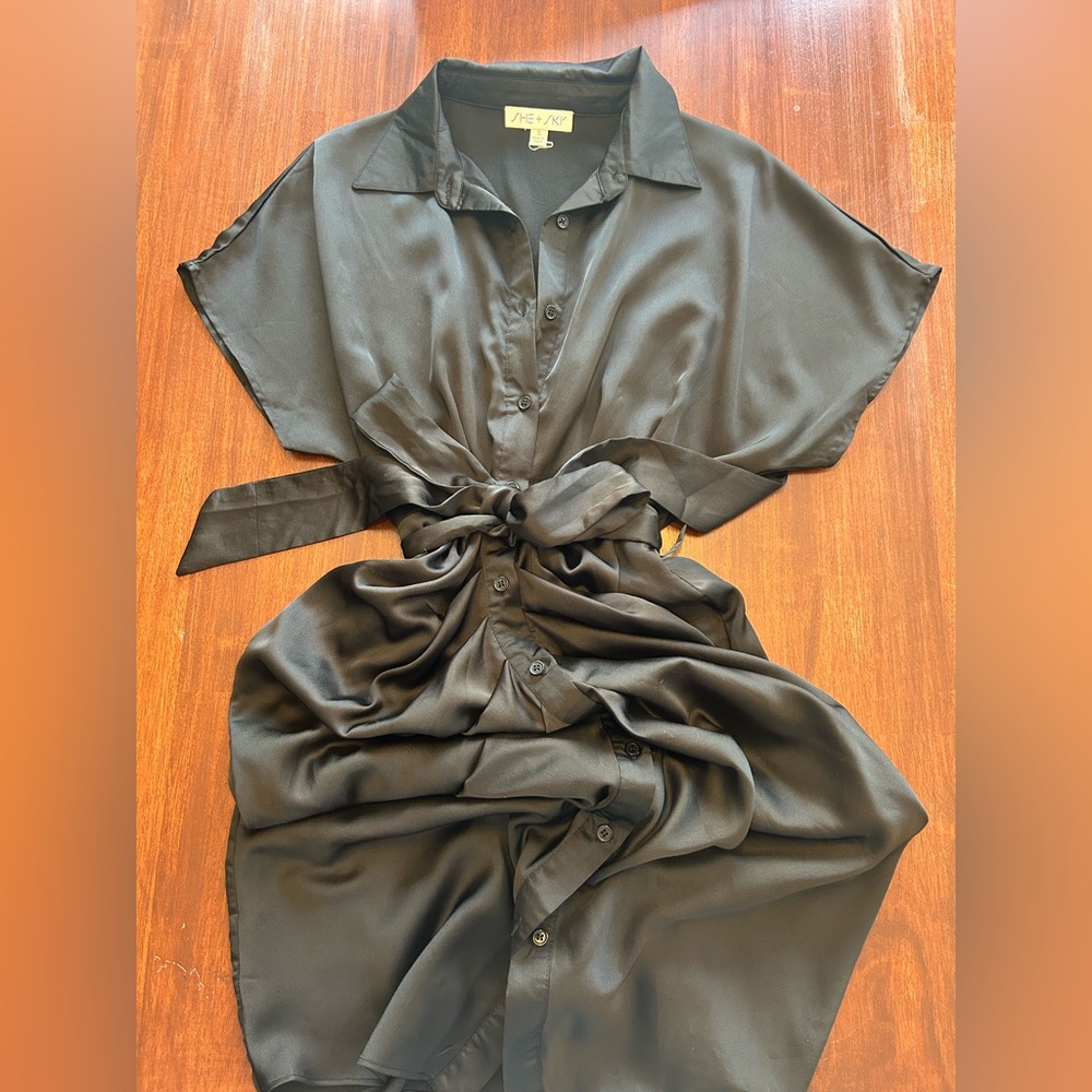 Women’s Silk Black Dress